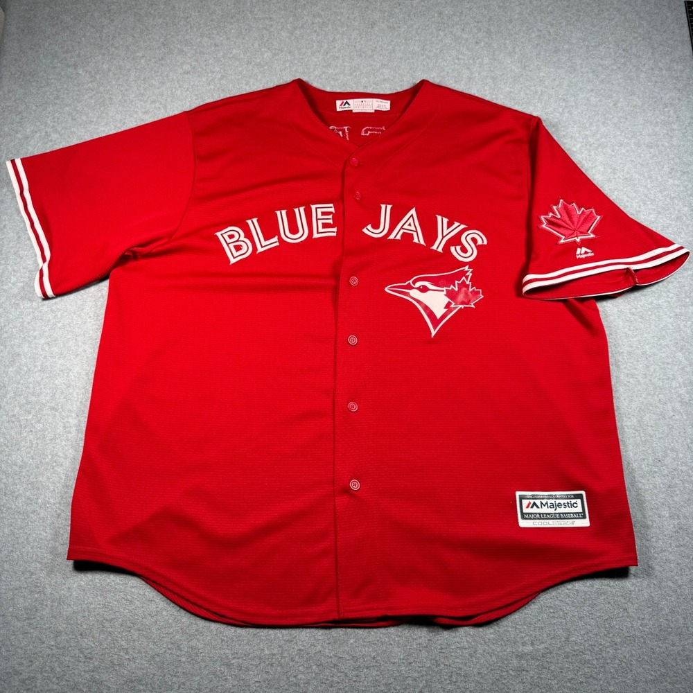 Majestic Toronto Blue Jays McCann 21 Red Cool Base Baseball Jersey Mens 2XL